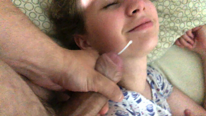 Teen girl gets a surprise wake-up call when she touches her stepbrother's erect penis in her dream