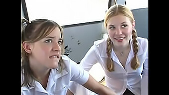 Madison Sins And A Cute Teen Engage In Oral And Vaginal Sex On A School Bus