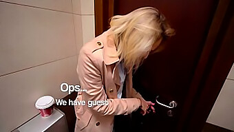 Wendis Gets A Handjob And Blowjob In A Public Restroom