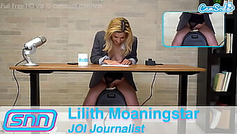 Blonde Tv Presenter Pleasures Herself With A Vibrating Sybian On Live Tv