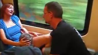 A German Threesome On A Train Ride