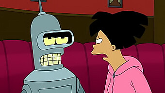 O Encontro De Amy Com Bender Em Um Universo De Desenho Animado