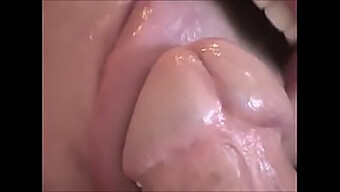 Intense Oral Pleasure On A Hard Cock Close Up