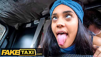 Capri Lmonde'S Seductive Rear End Rides On A Massive, Well-Endowed Shaft In A Faux Taxi