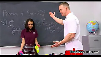 Young Cheerleader Receives Rough Anal From Her Gym Teacher