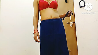 Bhabhi In Traditional Indian Attire Undresses And Pleasures Herself