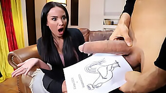 丰满的法国老师面对巨大的白色阴茎 - Anissa Kate