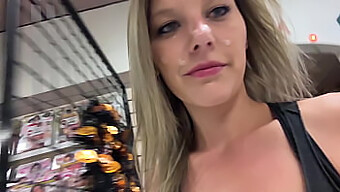 Caught On Camera: Public Oral And Cum Walk