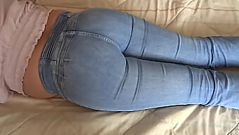 A Collection Of My Mature Latina Wife, 58-Year-Old With Unshaven Skin, Flaunting Her Ample Buttocks In Denim And Revealing The Undergarments She'S Donned At That Instant