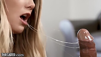 Cảnh Pov Của Aj Applegate Thổi Kèn Lộn Xộn Với Nước Bọt