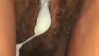 Creamy facesitting and pussy eating with a BDSM twist