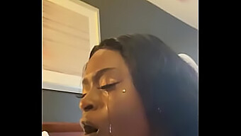 Amateur Ebony Webcam Star Gives Deep Throat To Slut