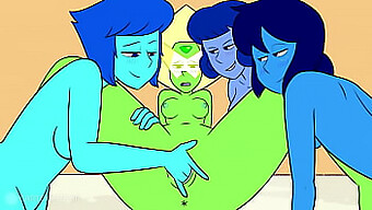 패러디 애니메이션: 그룹 및 솔로 씬이 있는 Peridot의 보타니 수업