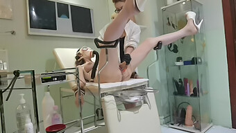 Mistress Regina Dominates And Brings Slave To Orgasm In Female Clinic